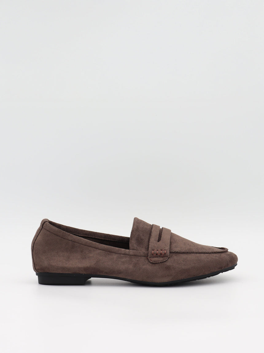 Watson loafers i ruskind - Mørkebrun