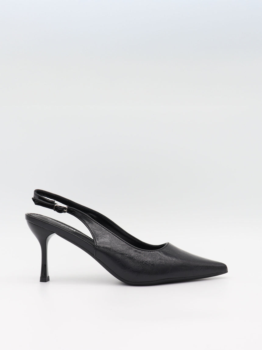 Donnatella slingback hæle - Sort