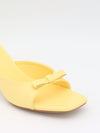 Pastella mules med sløjfe - Lysegul