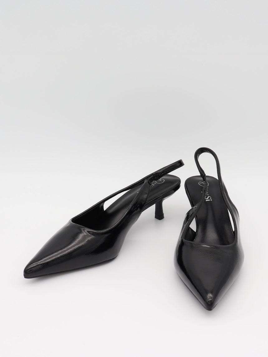 Robin slingback mules - Sort