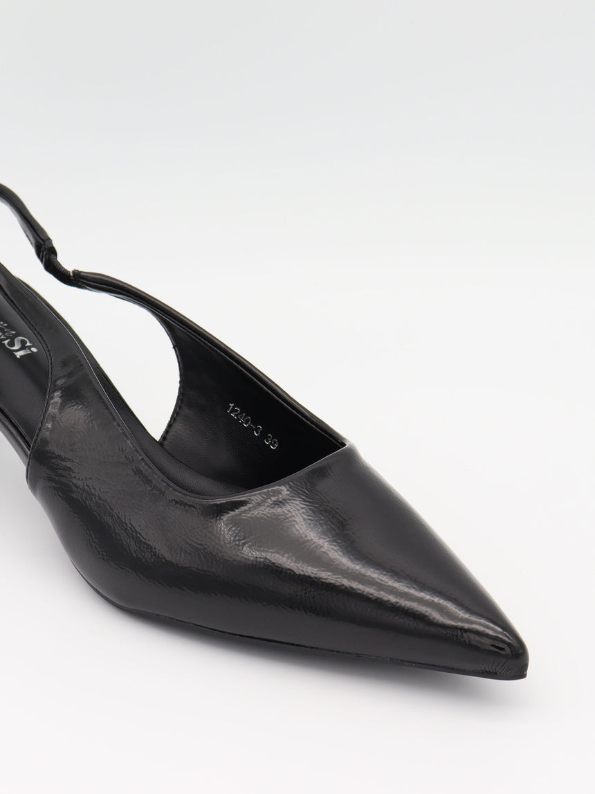 Robin slingback mules - Sort