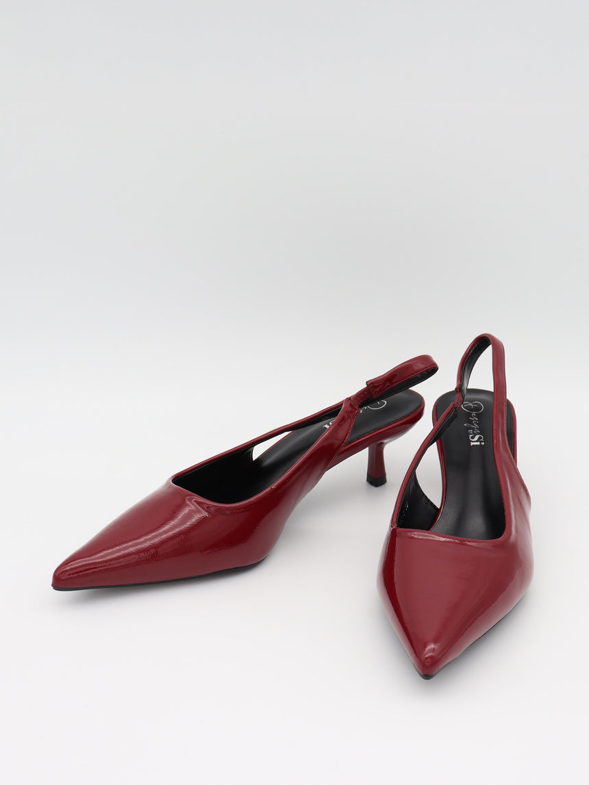 Robin slingback mules - Rød