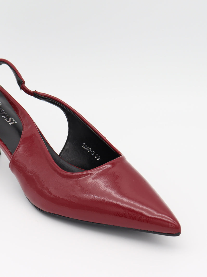 Robin slingback mules - Rød