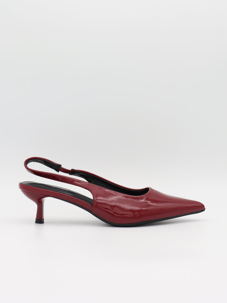 Robin slingback mules - Rød