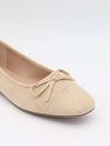 Fione ballerinaer i ruskind - Beige