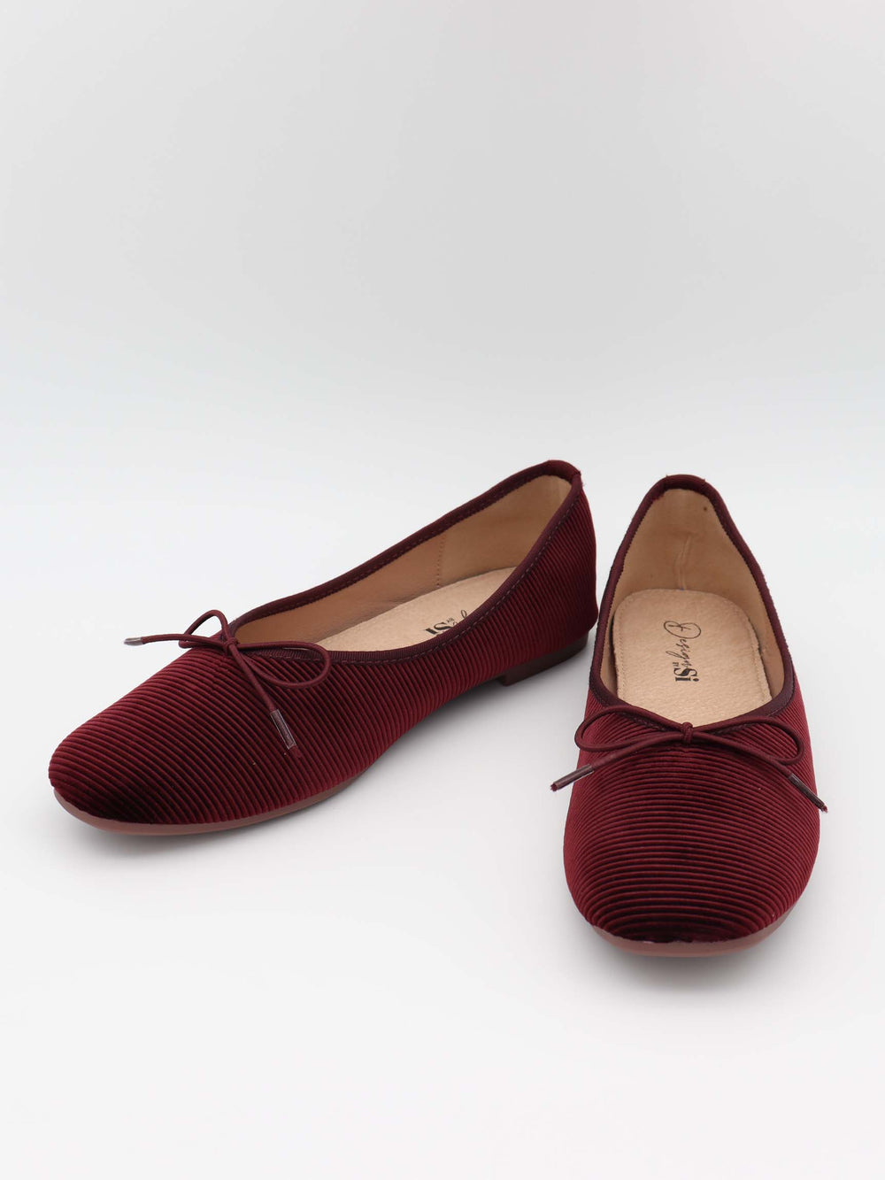 Cossetta ballerina med riller - Bordeaux