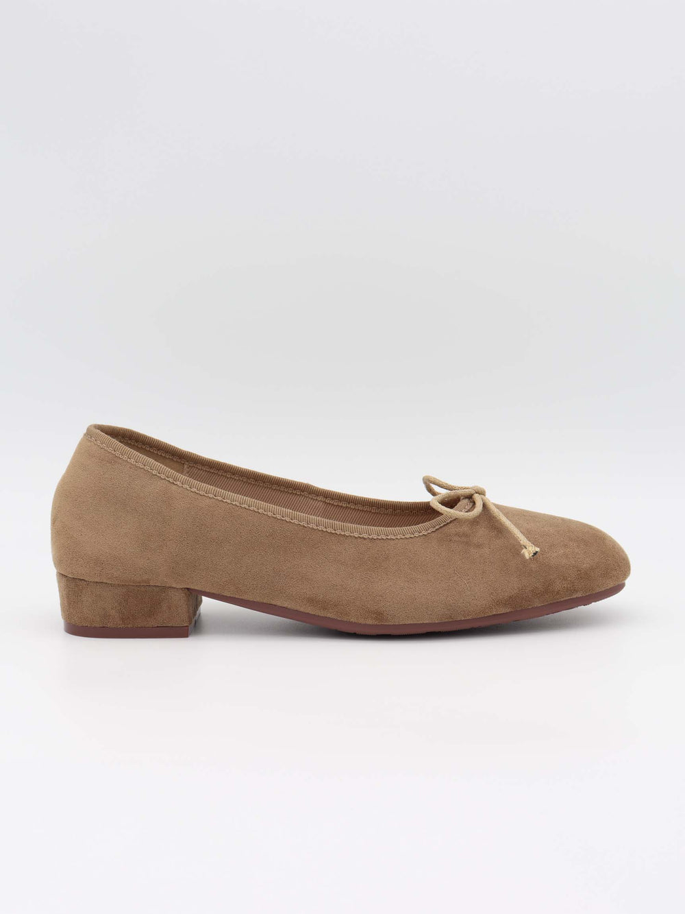 Yuna ballerina med hæl - Beige