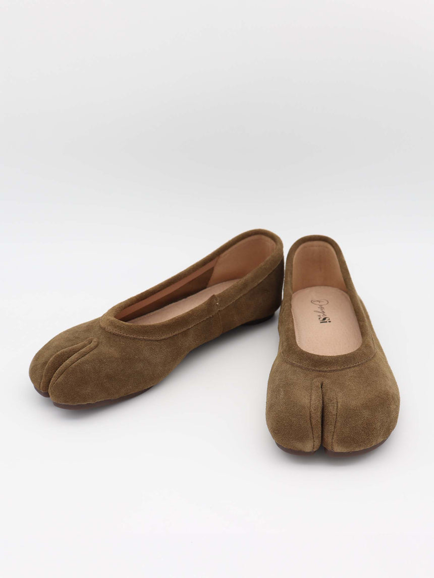 Tonia split toe ballerina - Kaki