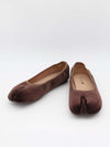 Ronia split toe ballerina - Mørkebrun