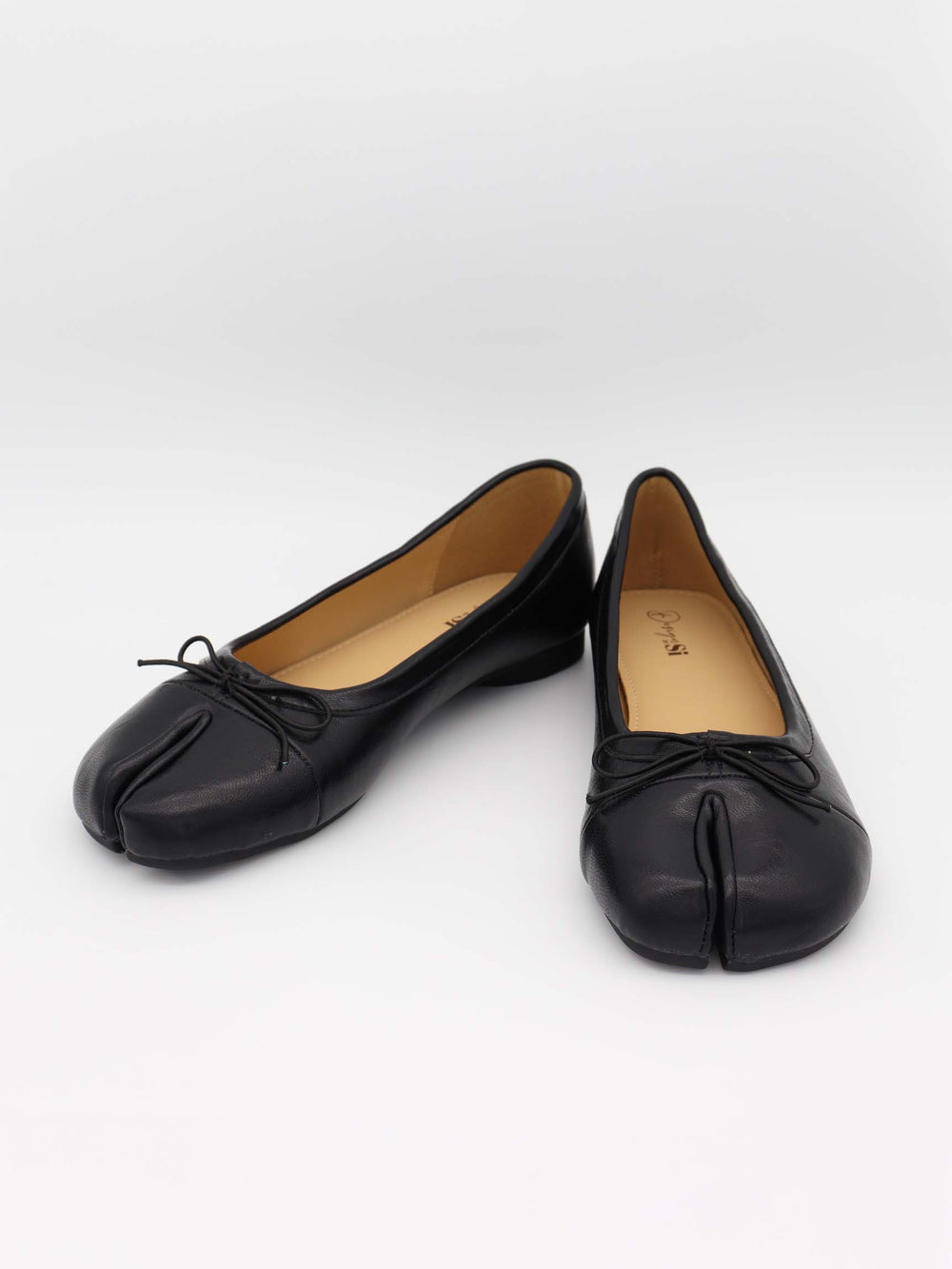 Auletta split toe ballerina med sløjfe - Sort