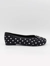 Tovea split toe ballerina med polkaprikker - Sort/Hvid
