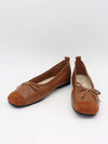 Gina ballerina med ruskindssnude - Brun