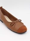Gina ballerina med ruskindssnude - Brun