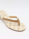 Lavina sandal med kilehæl og tern - Beige