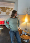 Jensine striktrøje - Grøn