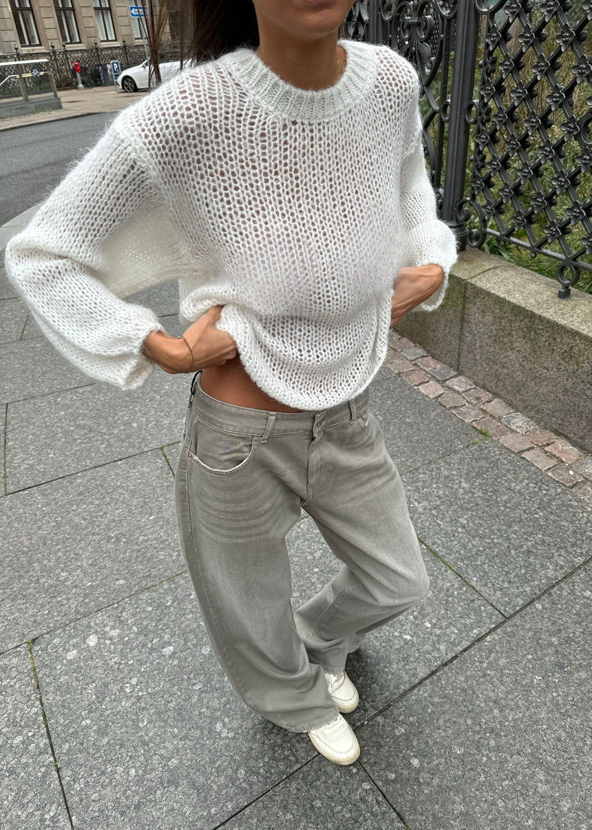 Ina striktrøje - Hvid