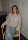 Elara mohair striktrøje - Beige