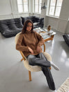 Valdamara striktrøje med turtleneck - Brun