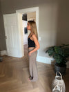 Elsie herringbone lavtaljet suit bukser - Brun