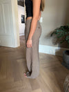 Elsie herringbone lavtaljet suit bukser - Brun