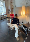 Tea sweater i uld - Navy