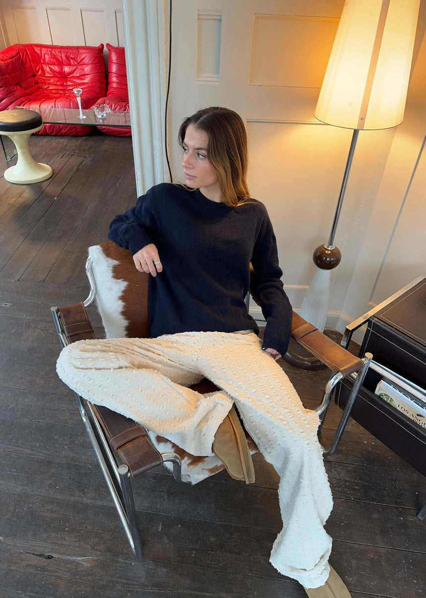 Tea sweater i uld - Navy