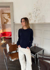 Tea sweater i uld - Navy