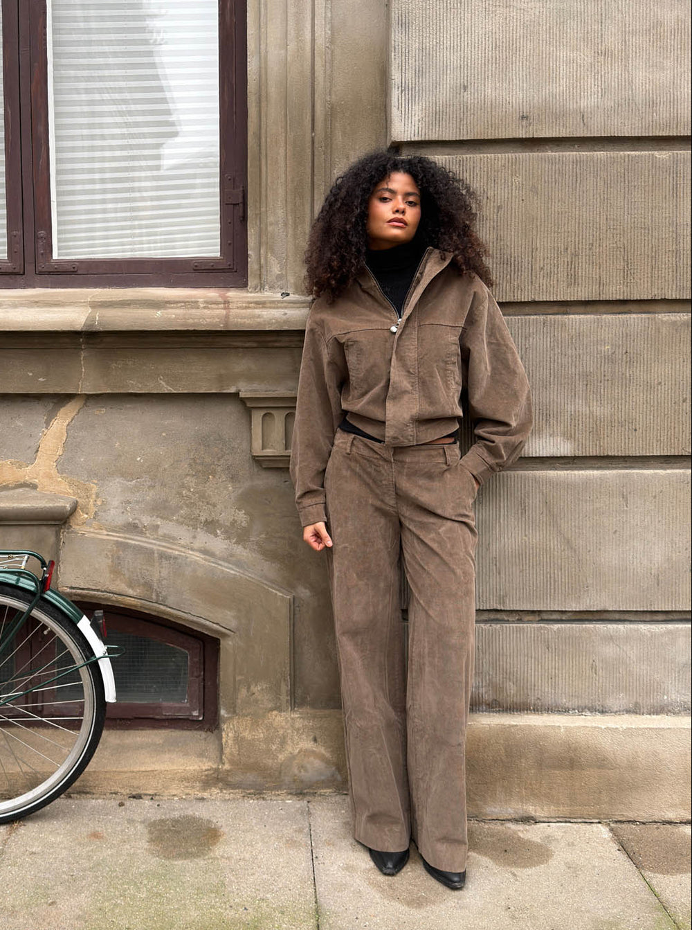 Velo bukser i fløjl - Brun