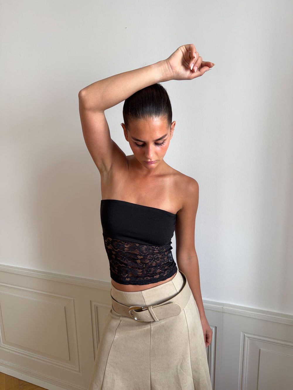 Zera tubetop i blonde - Sort