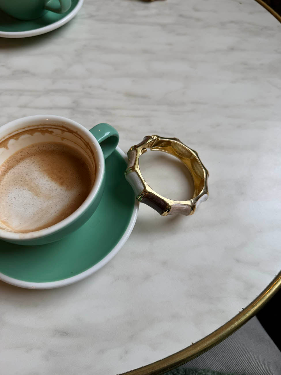 Ebony armbånd med striber - Nude/brun/hvid