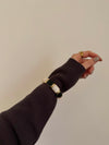 Ebony armbånd med striber - Sort/hvid
