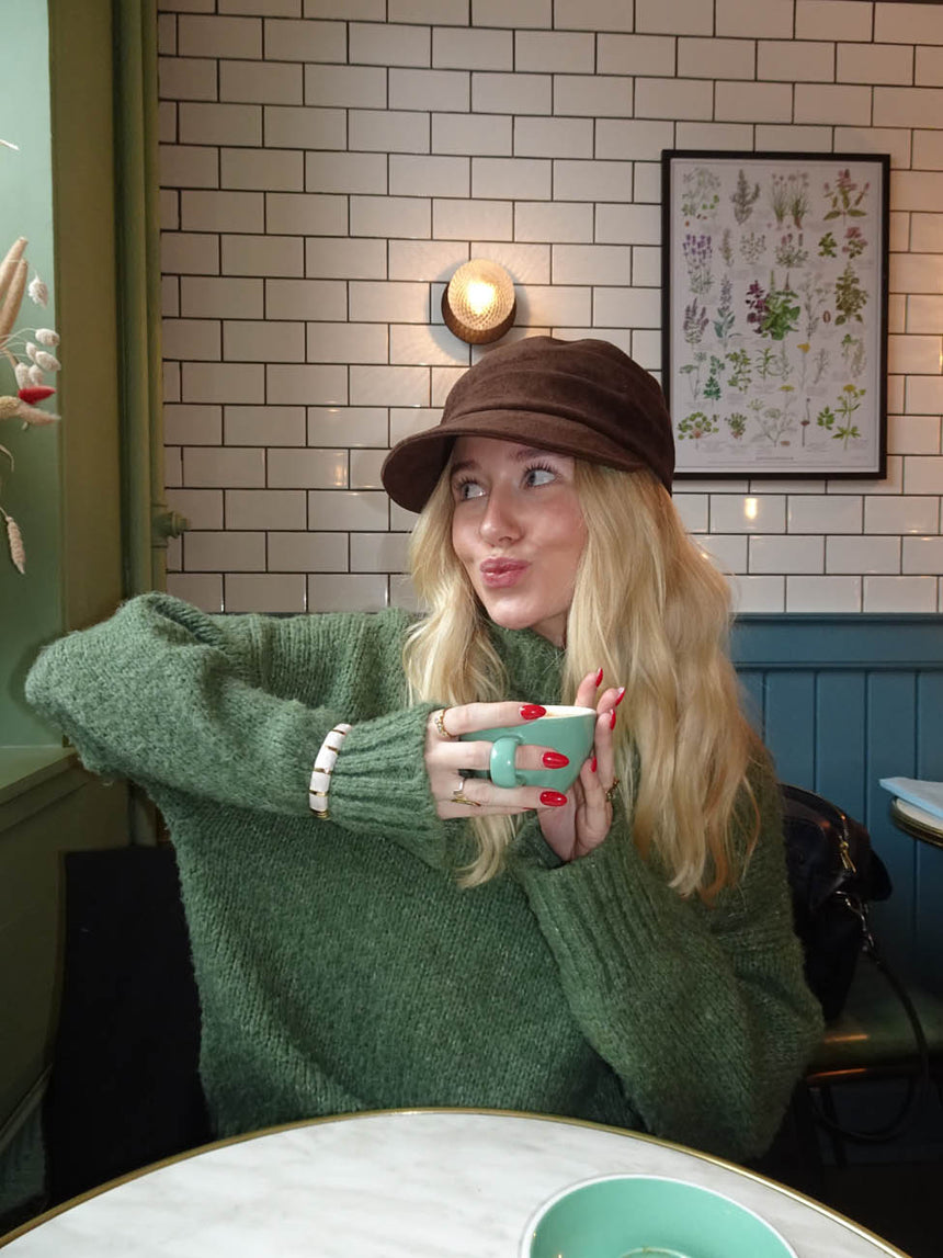 Eivora armbånd med striber - Perlemor/guld