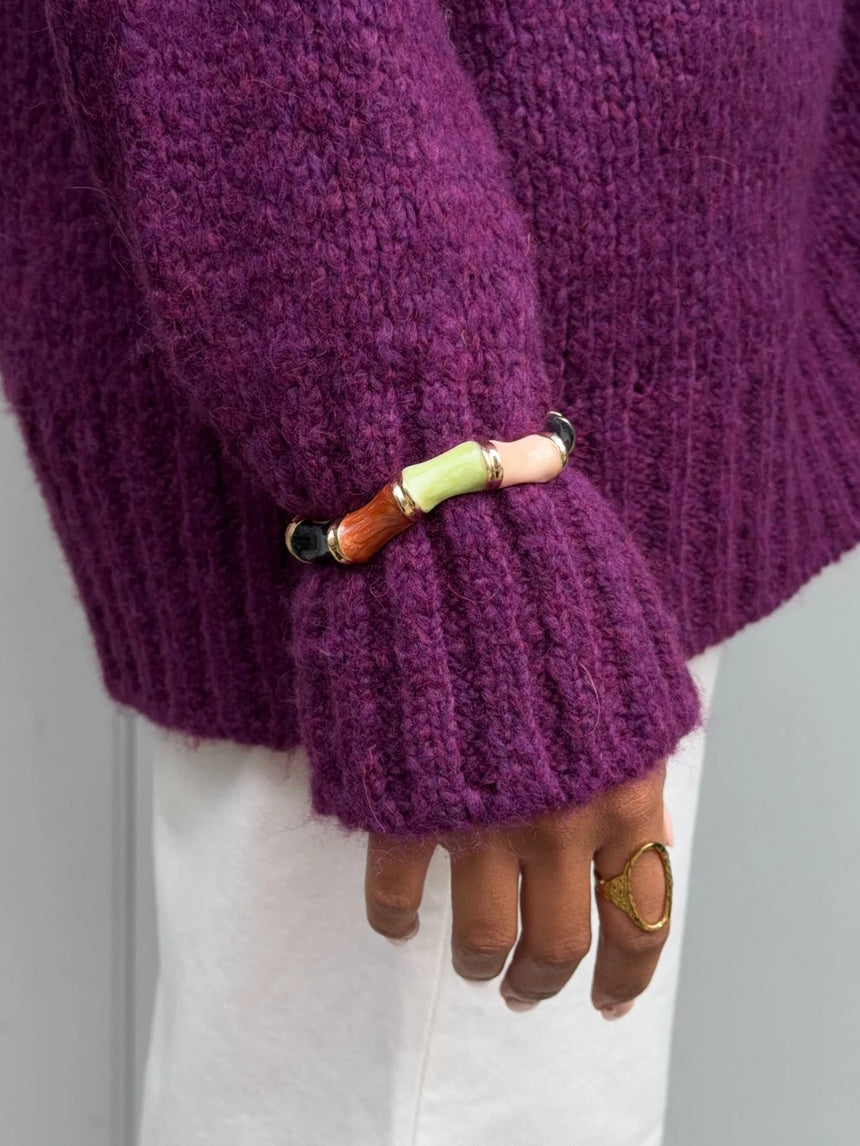 Ebony armbånd med striber - Multifarvet