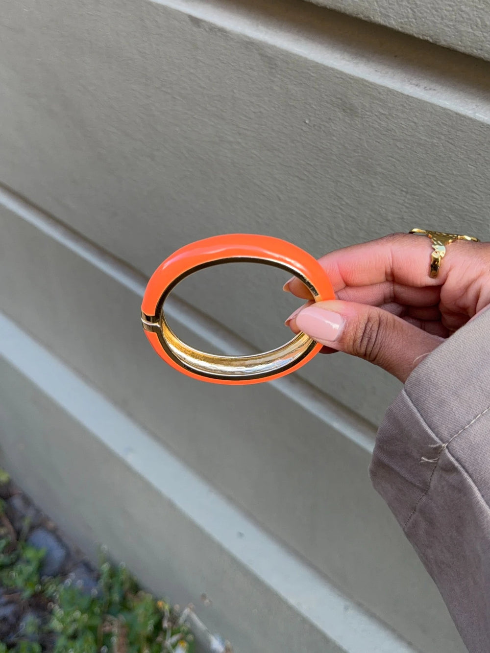 Tamira armbånd - Orange/guld