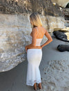 Nadja asymmetrisk nederdel i blonde - Hvid