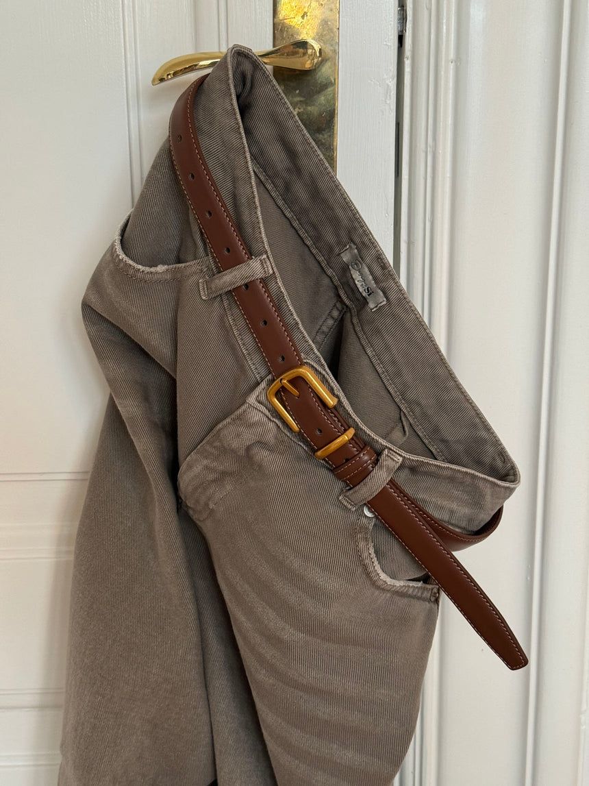 Forge bælte - Brun/guld