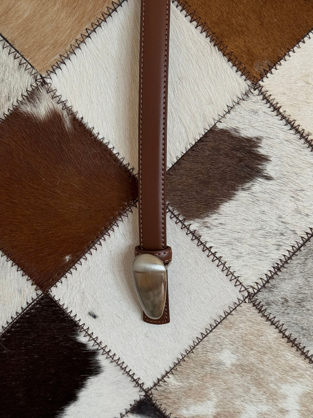 Core bælte - Brun/sølv