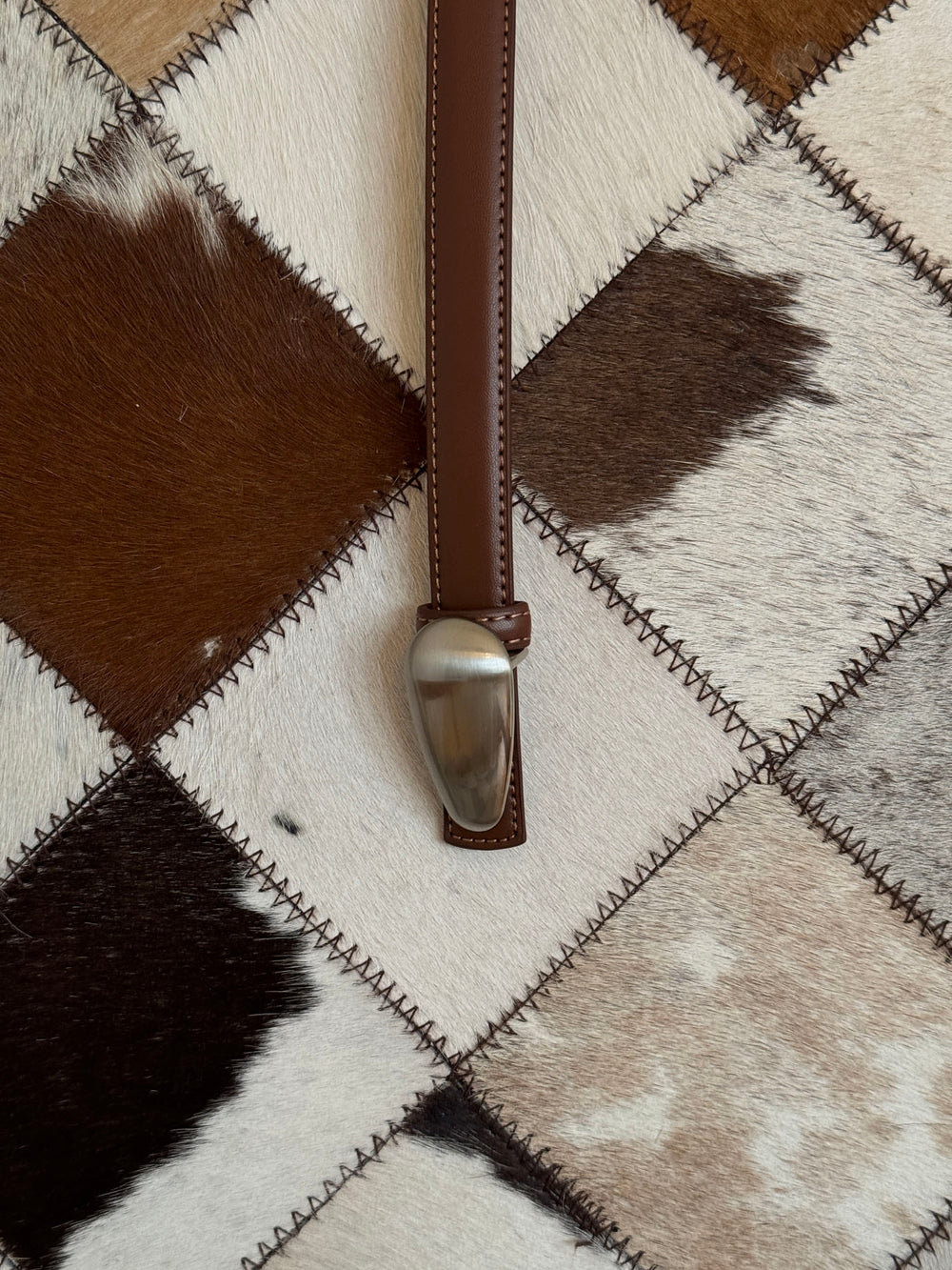 Core bælte - Brun/sølv