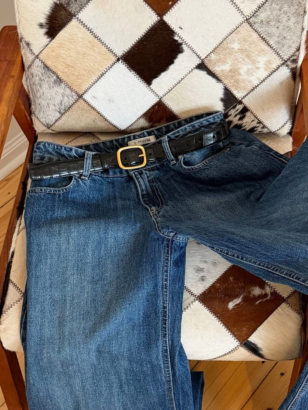 Shift bælte - Sort/guld