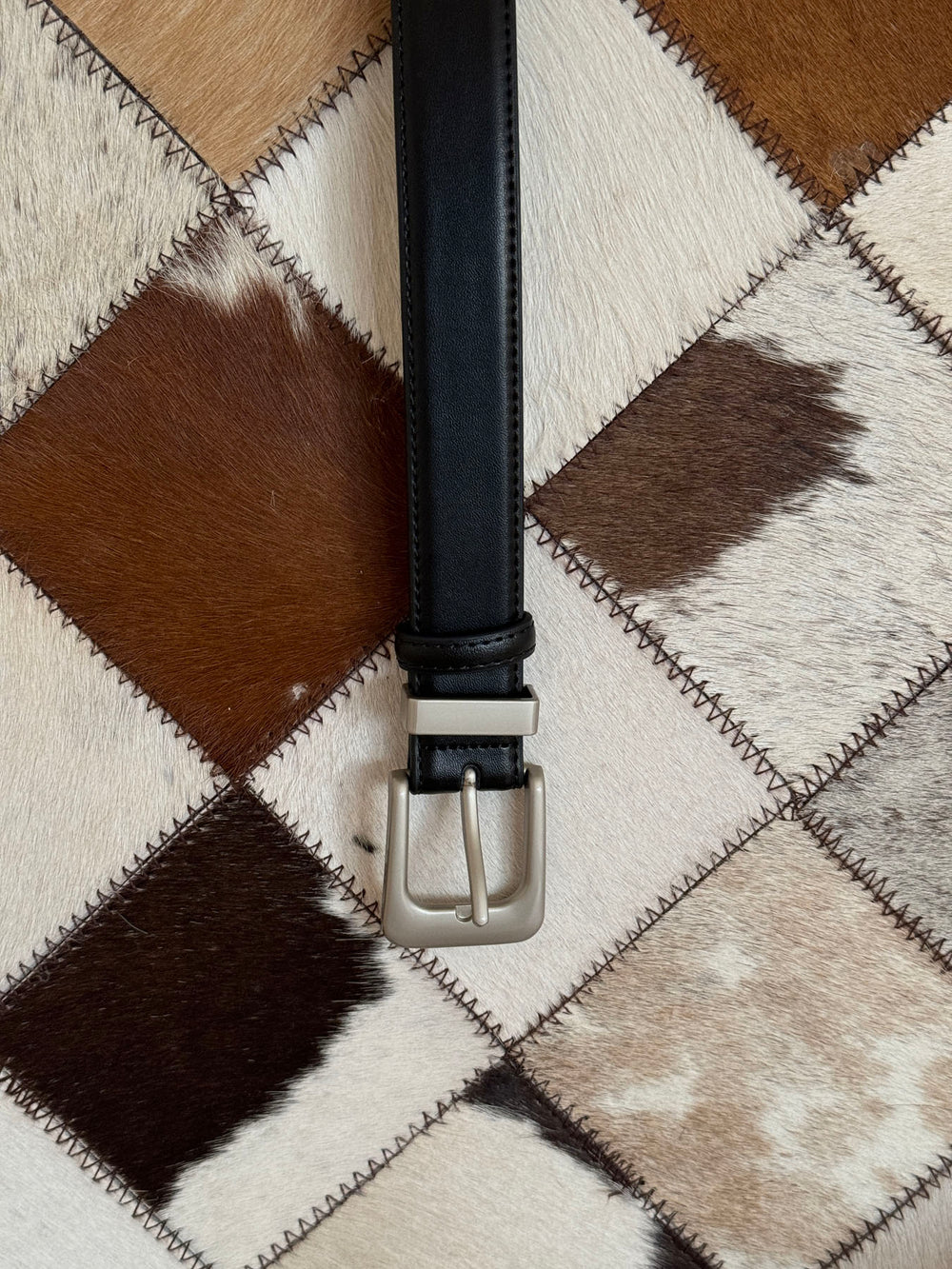 Stone bælte - Sort/sølv