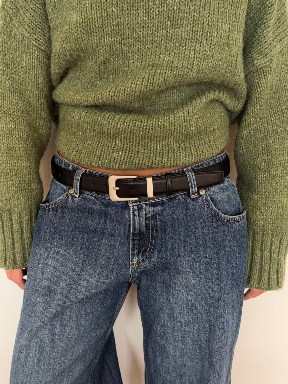 Stone bælte - Sort/sølv