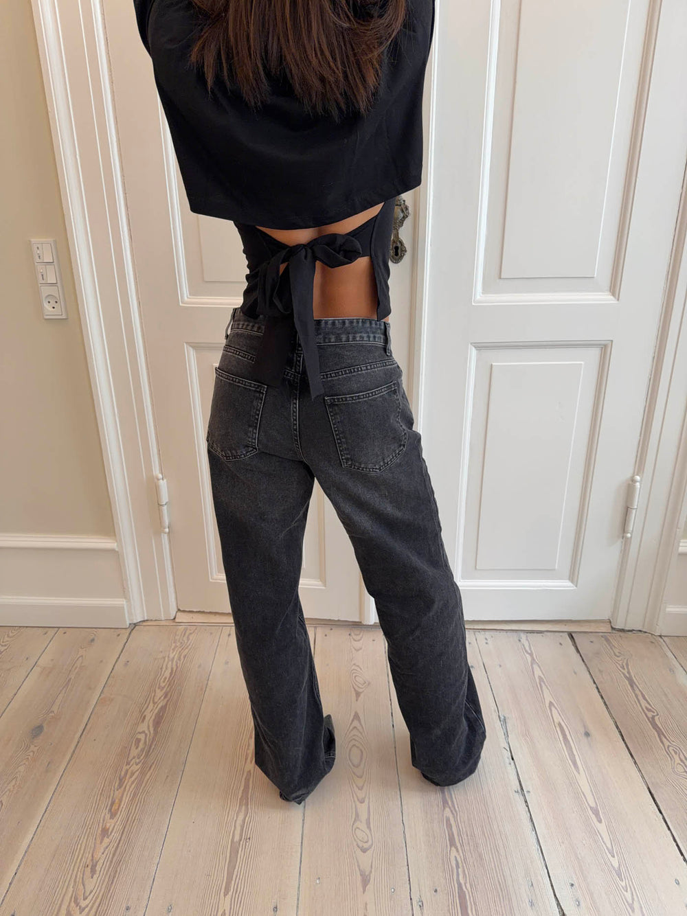 Sage baggy jeans - Mørke grå denim