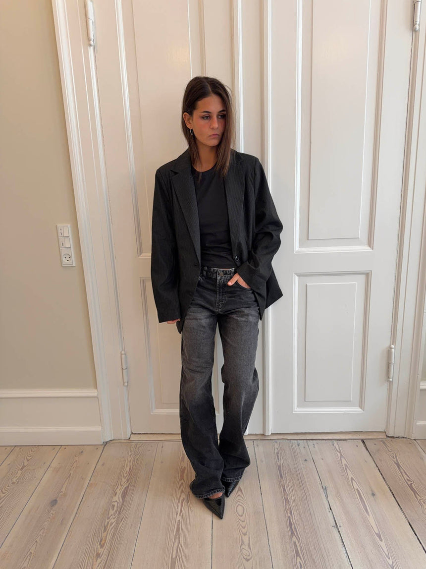 Sage baggy jeans - Mørke grå denim