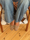 Yuna ballerina med hæl - Beige