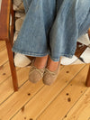 Yuna ballerina med hæl - Beige