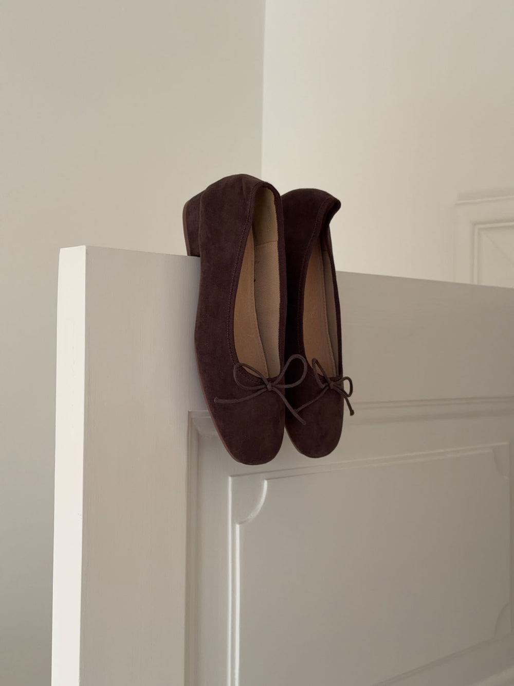 Yuna ballerina med hæl - Brun