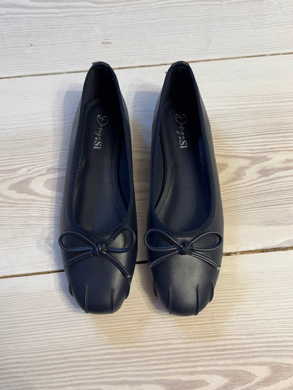 Eline ballerinaer med detaljer - Mørk Navy