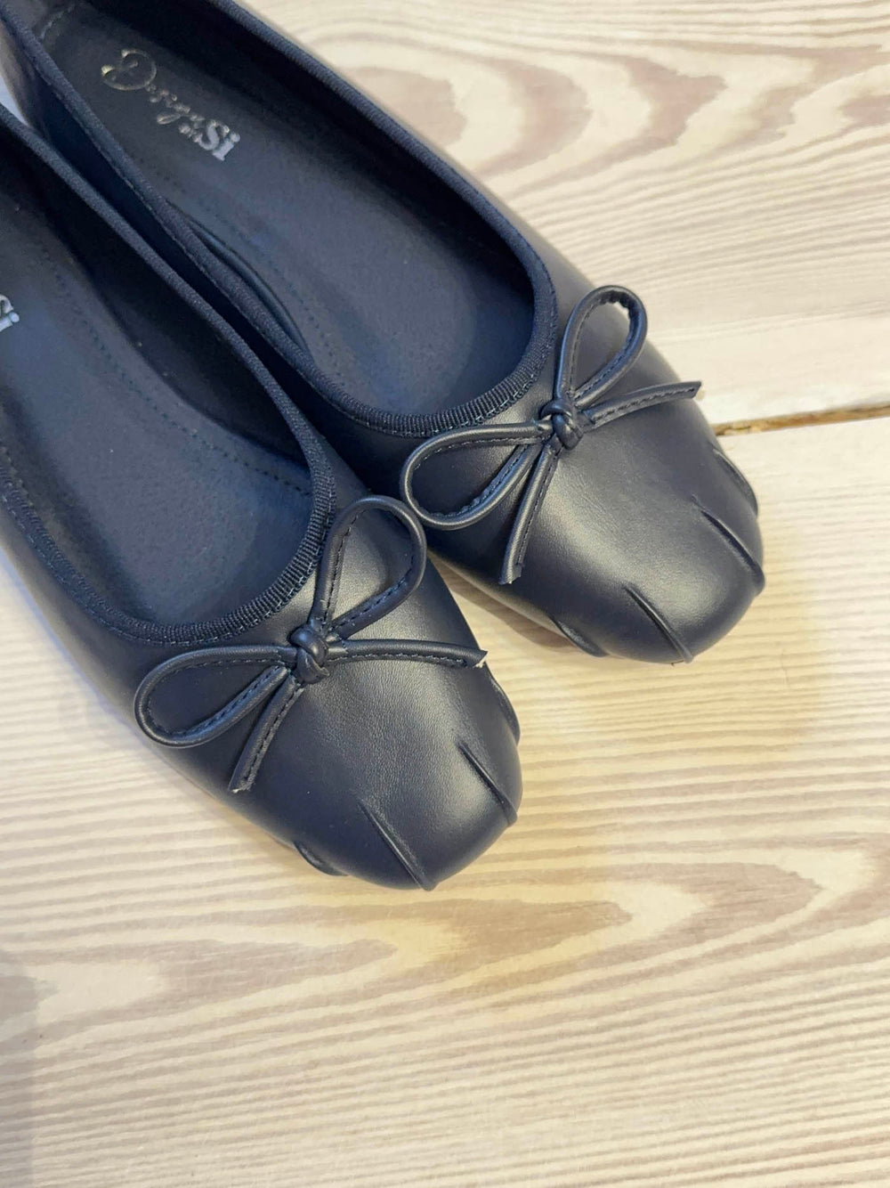 Eline ballerinaer med detaljer - Mørk Navy