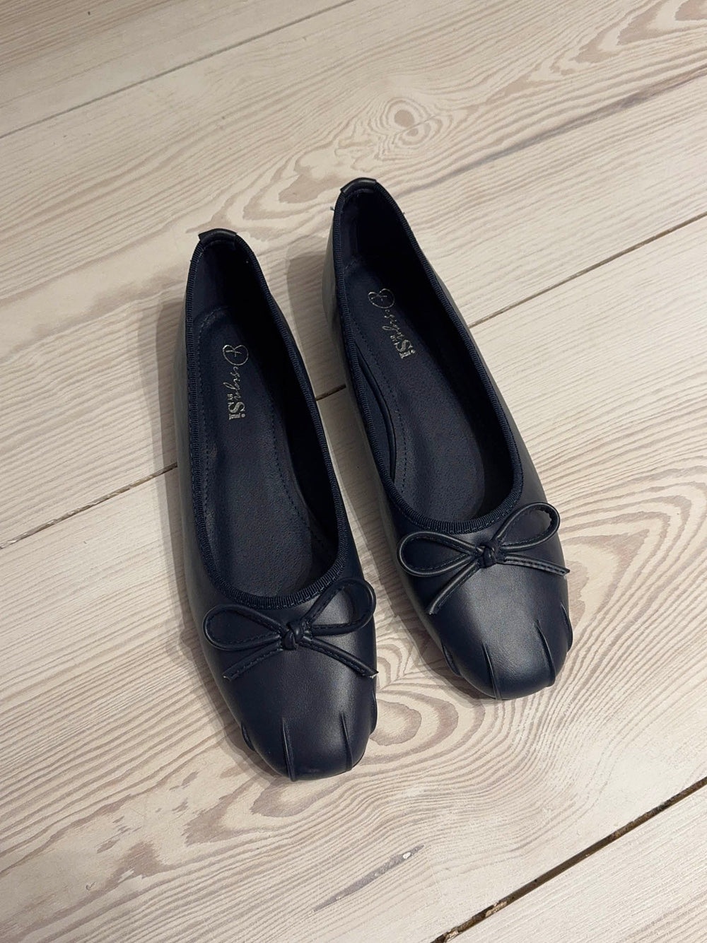 Eline ballerinaer med detaljer - Mørk Navy