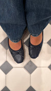 Eline ballerinaer med detaljer - Mørk Navy